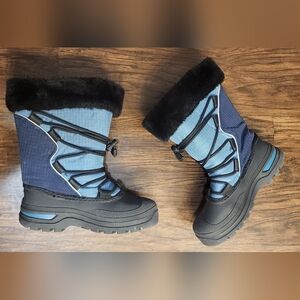 Baffin Kimberly Deluxe Polar Proven Youth Snow Blue Boots Size 2